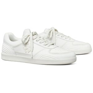 Tory Burch Clover Leather-Trim Sneaker Womens 9.5 NEW